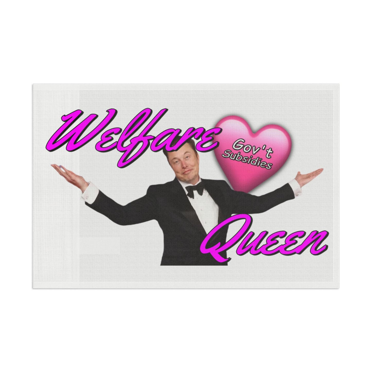 Elon Musk Welfare Queen Flag Tapestry