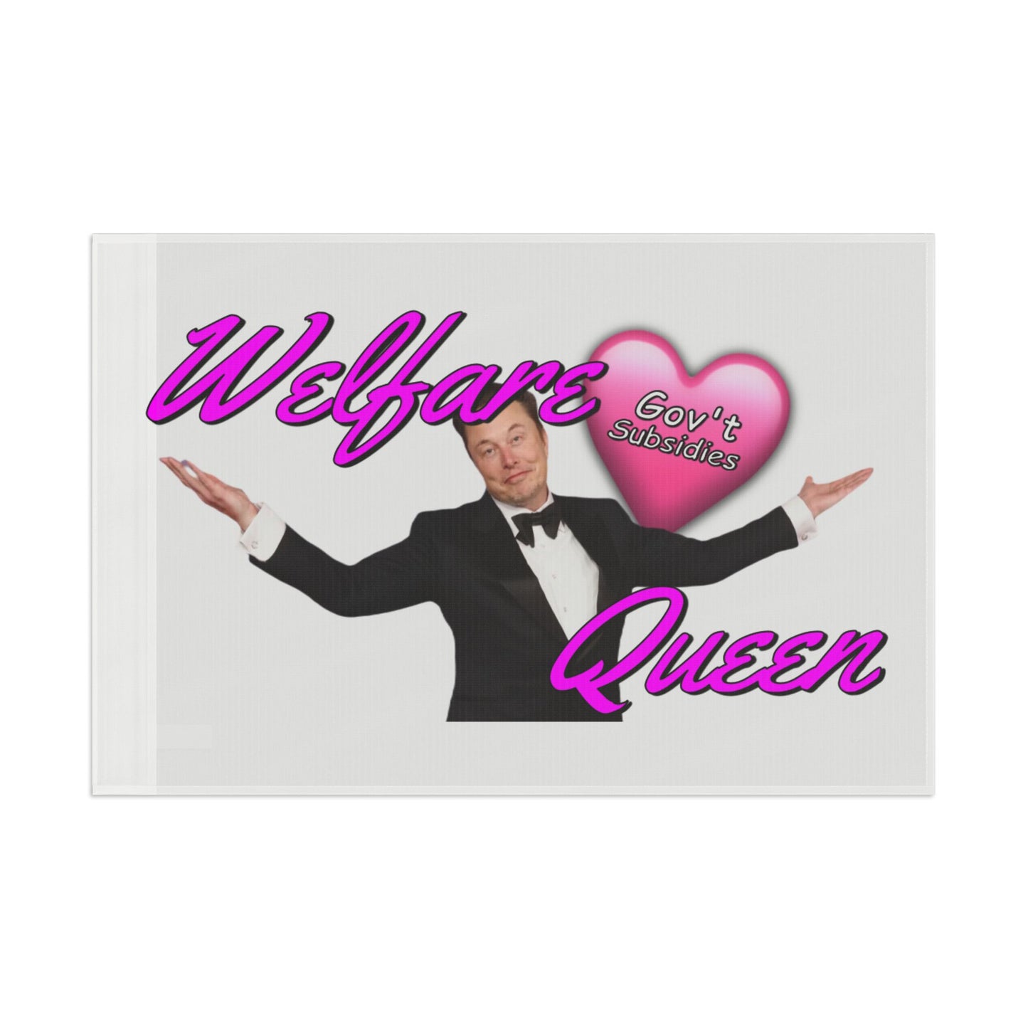 Elon Musk Welfare Queen Flag Tapestry