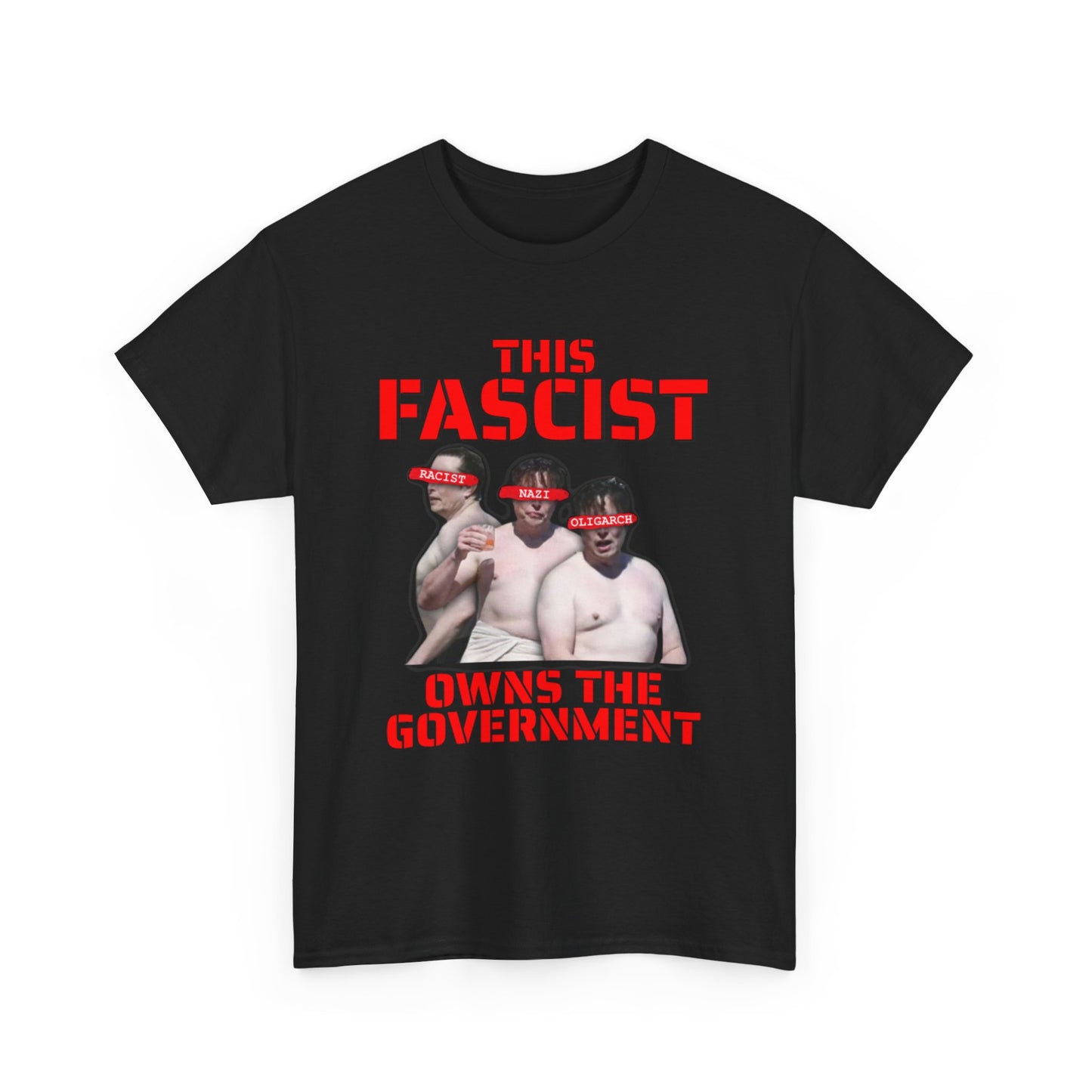 Elon Musk Anti-Fascist Shirtless T-Shirt