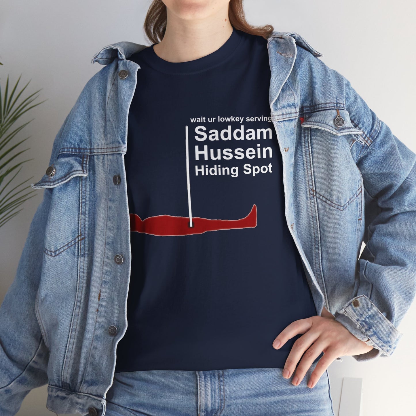 Saddam Hussein Hiding Spot Unisex Cotton Tee