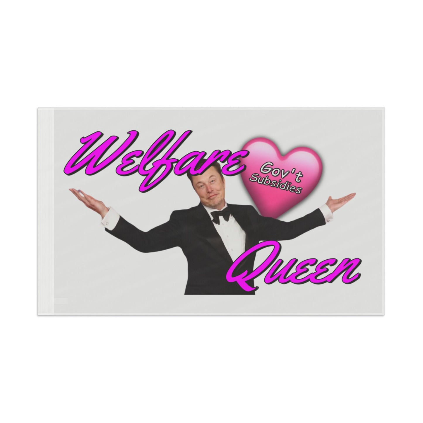 Elon Musk Welfare Queen Flag Tapestry