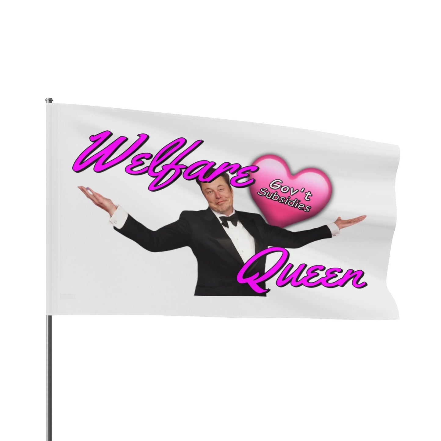 Elon Musk Welfare Queen Flag Tapestry