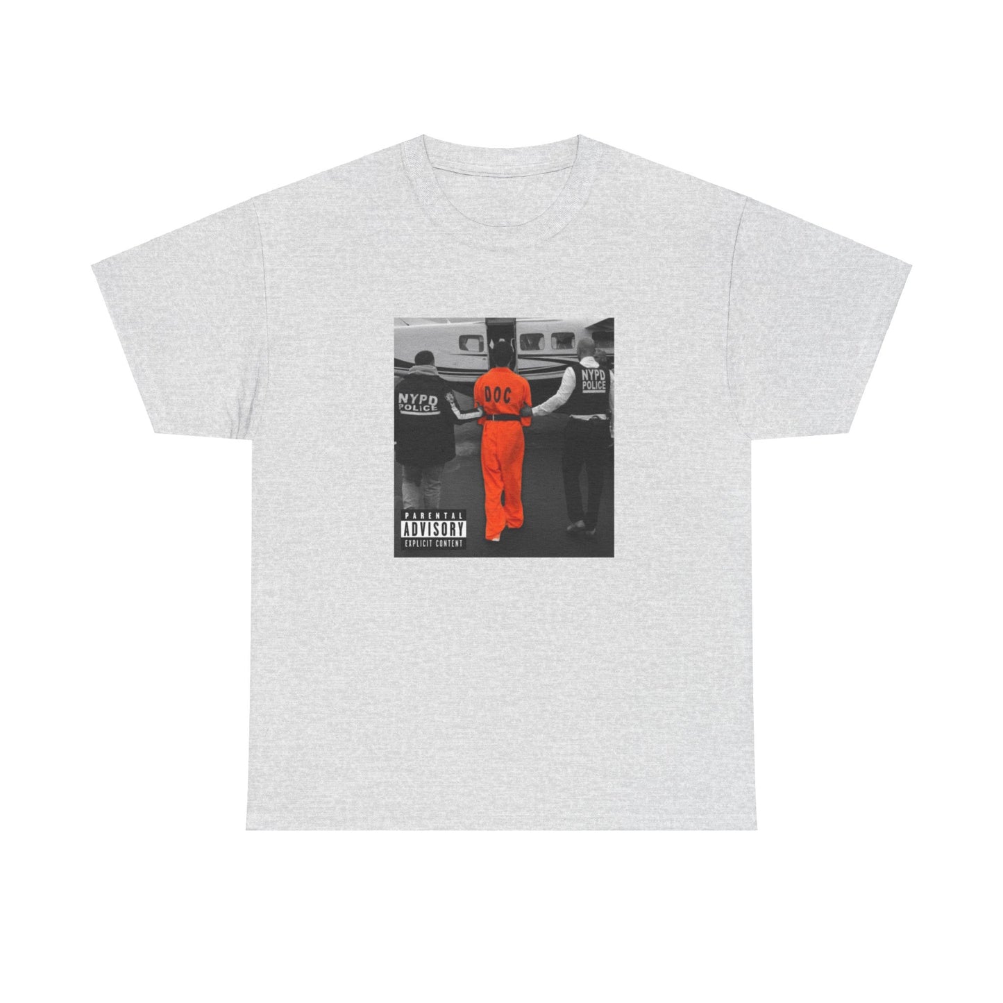 Luigi Mangione Album Cover Unisex Heavy Cotton Tee Perp Walk NYPD