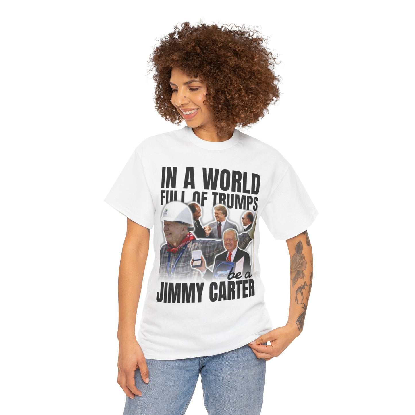 Jimmy Carter Commemorative Political Unisex Heavy Cotton Tee