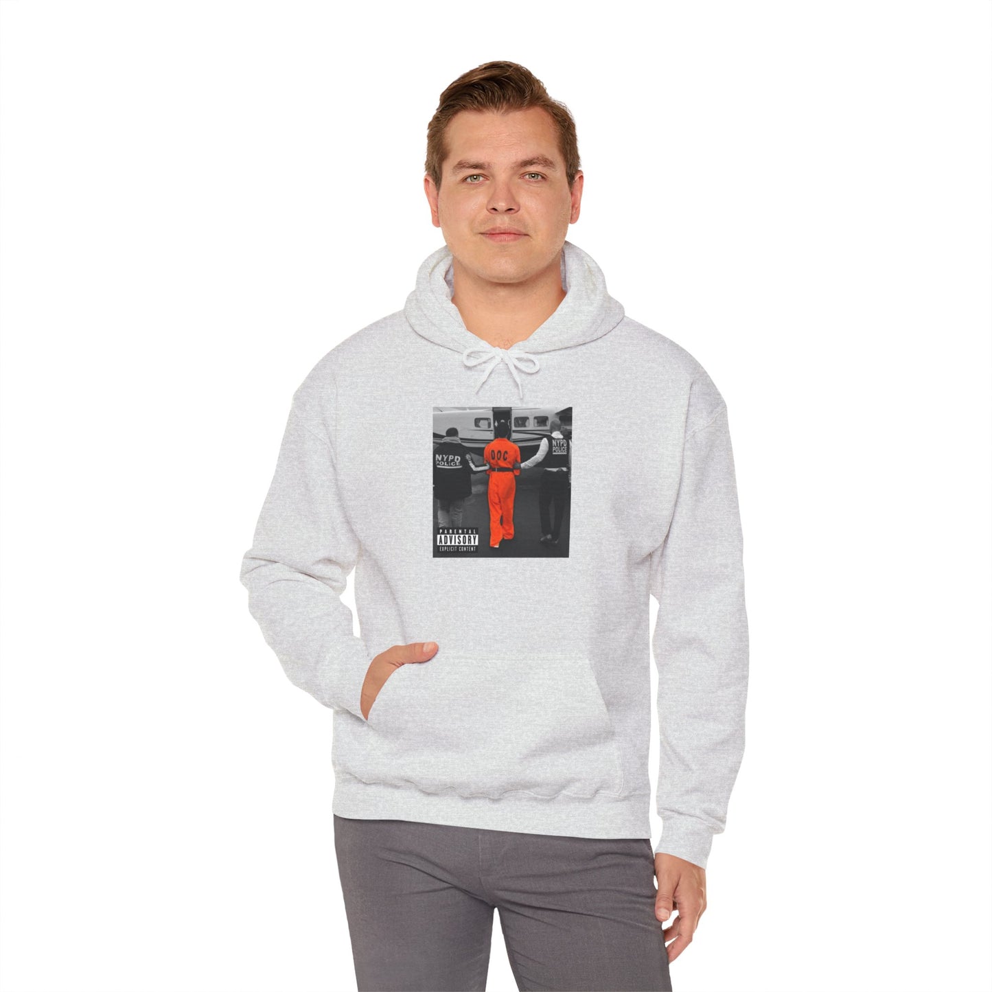 Luigi Mangione Album Cover Perp Walk Unisex Hooded Sweatshirt NYPD