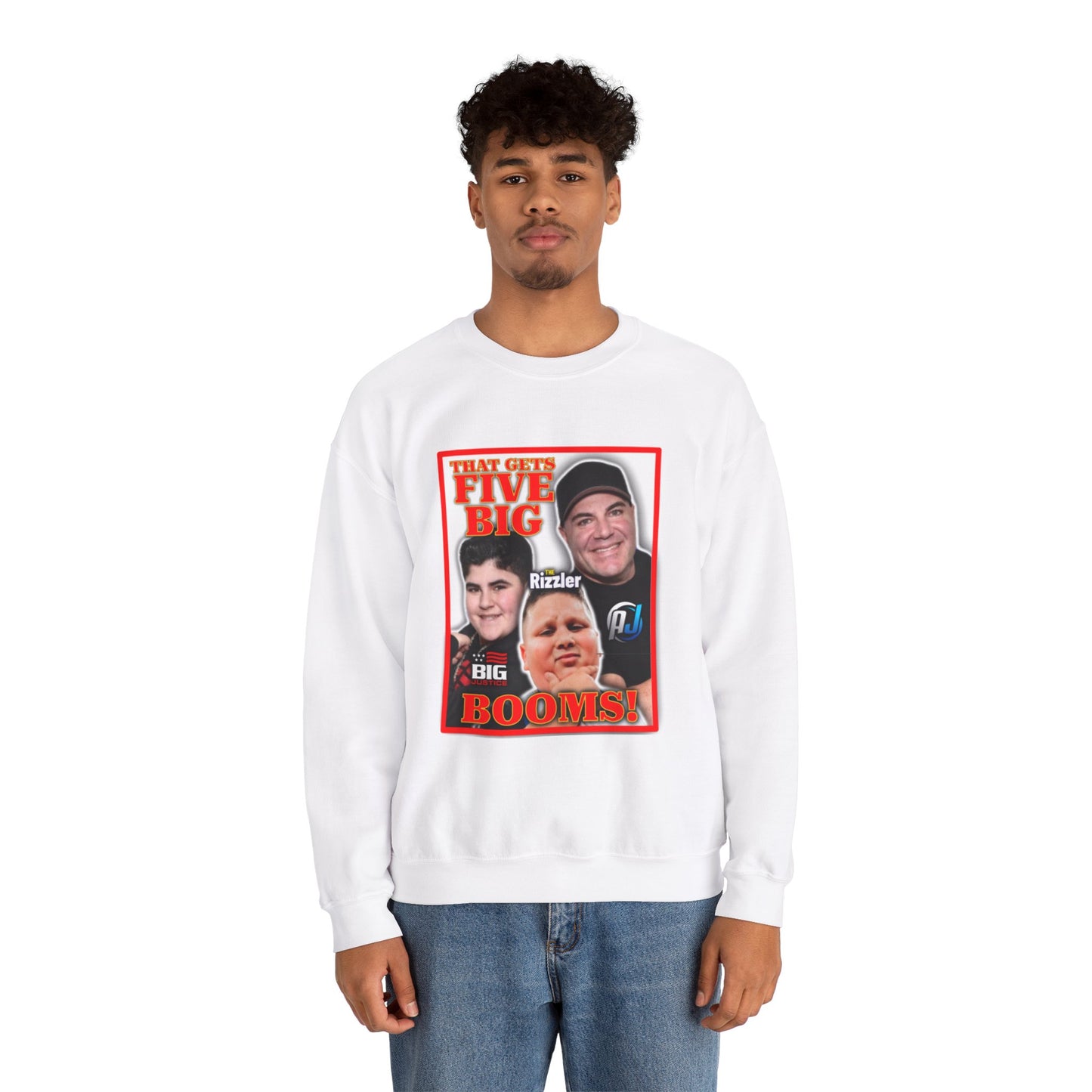 The Costco Guys AJ Big Justice Rizzler Unisex Crewneck Sweatshirt TikTok Meme