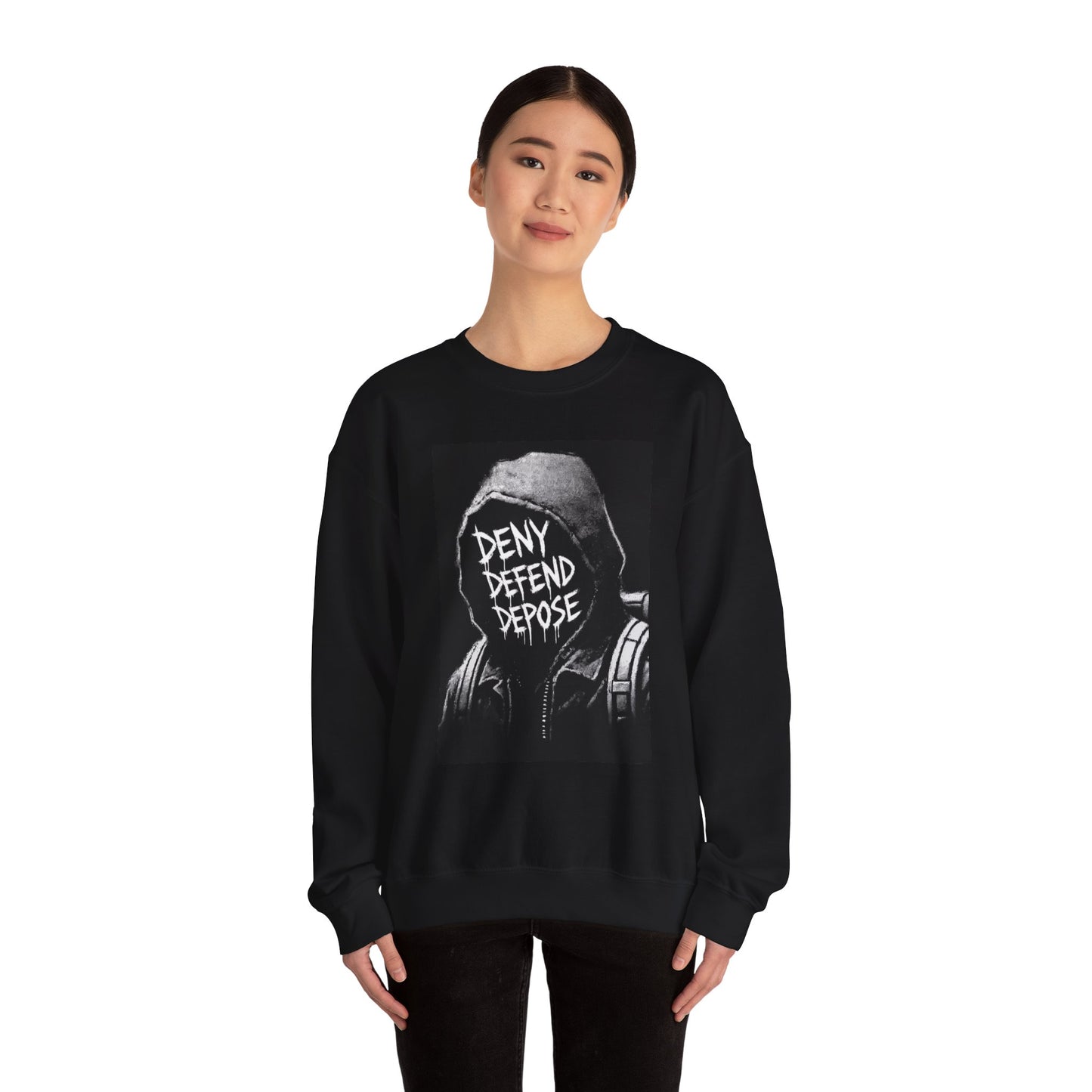 Deny Defend Depose L Mangione Crewneck Sweatshirt