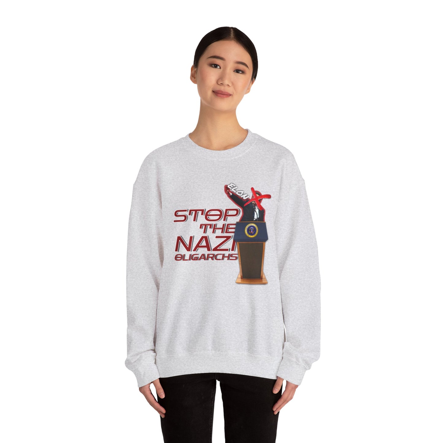 Anti-Nazi Alon Musk Oligarchy Sweatshirt Crewneck