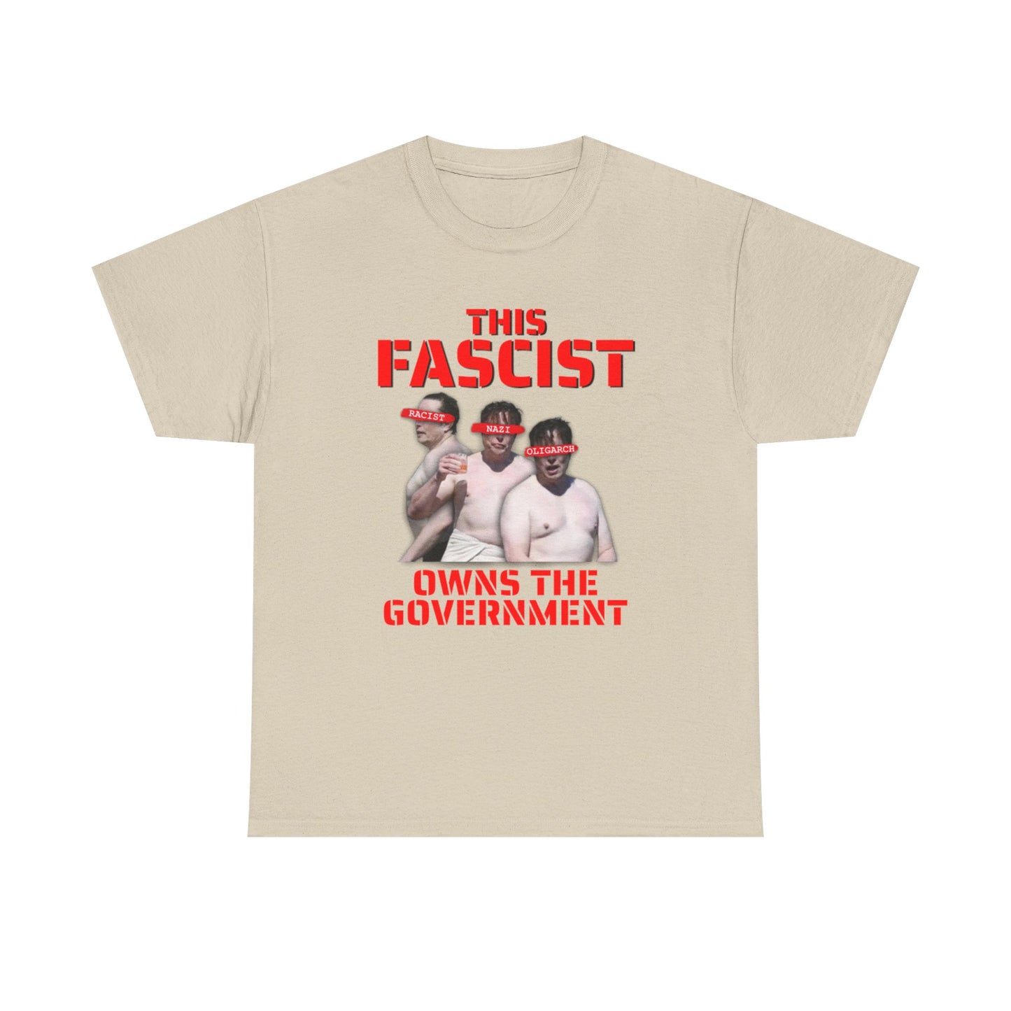 Elon Musk Anti-Fascist Shirtless T-Shirt