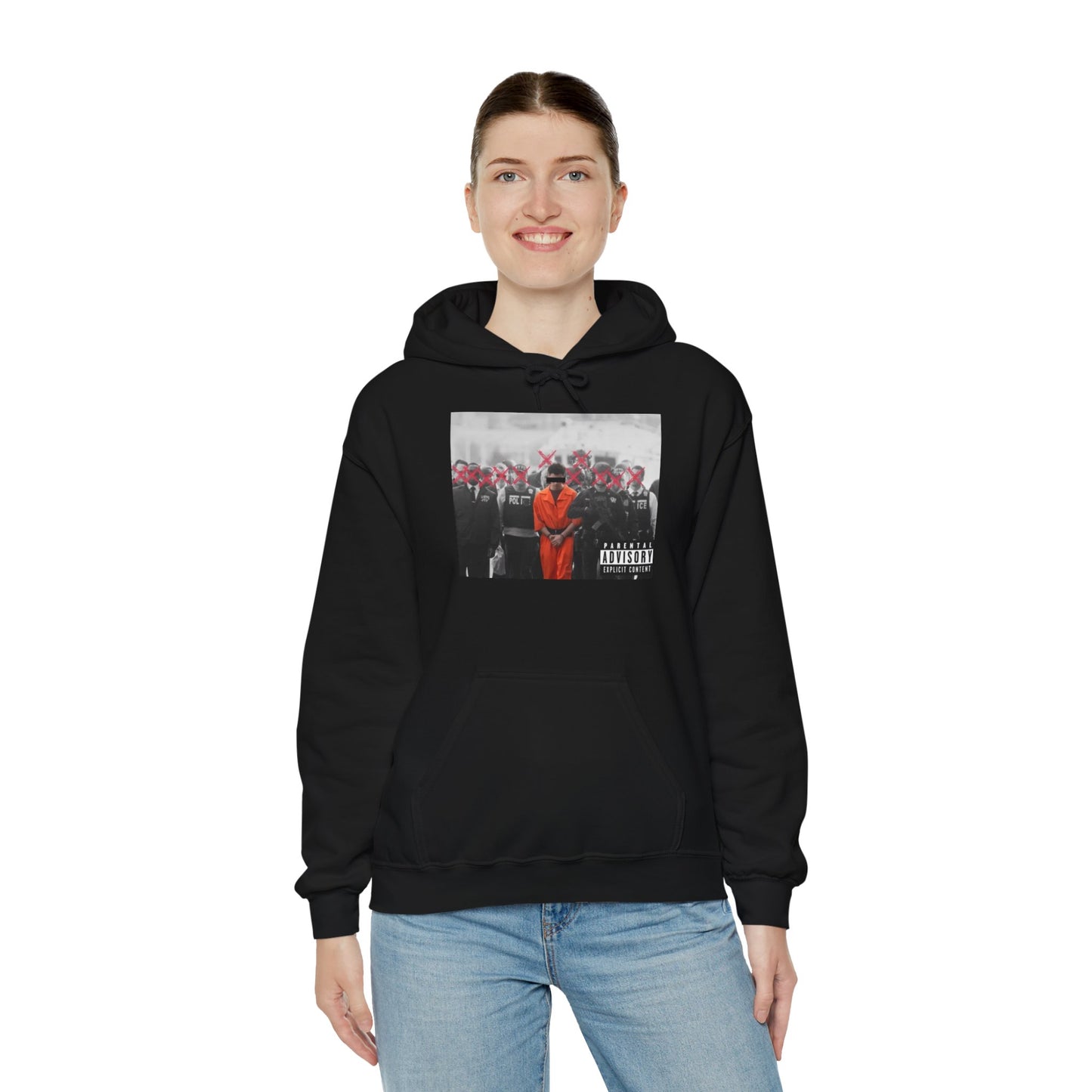 Luigi Mangione Perp Walk Album Cover Unisex Hooded Sweatshirt