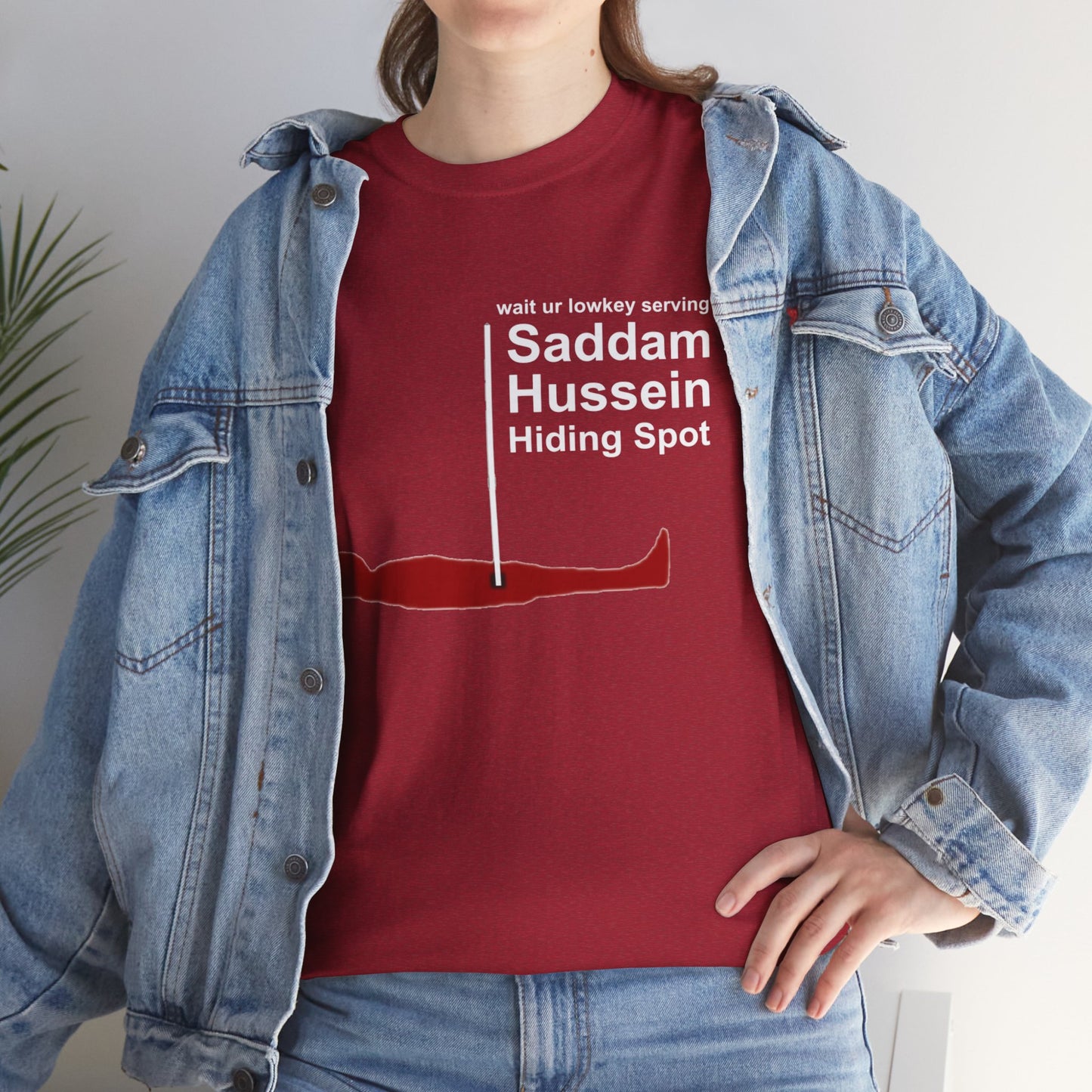 Saddam Hussein Hiding Spot Unisex Cotton Tee