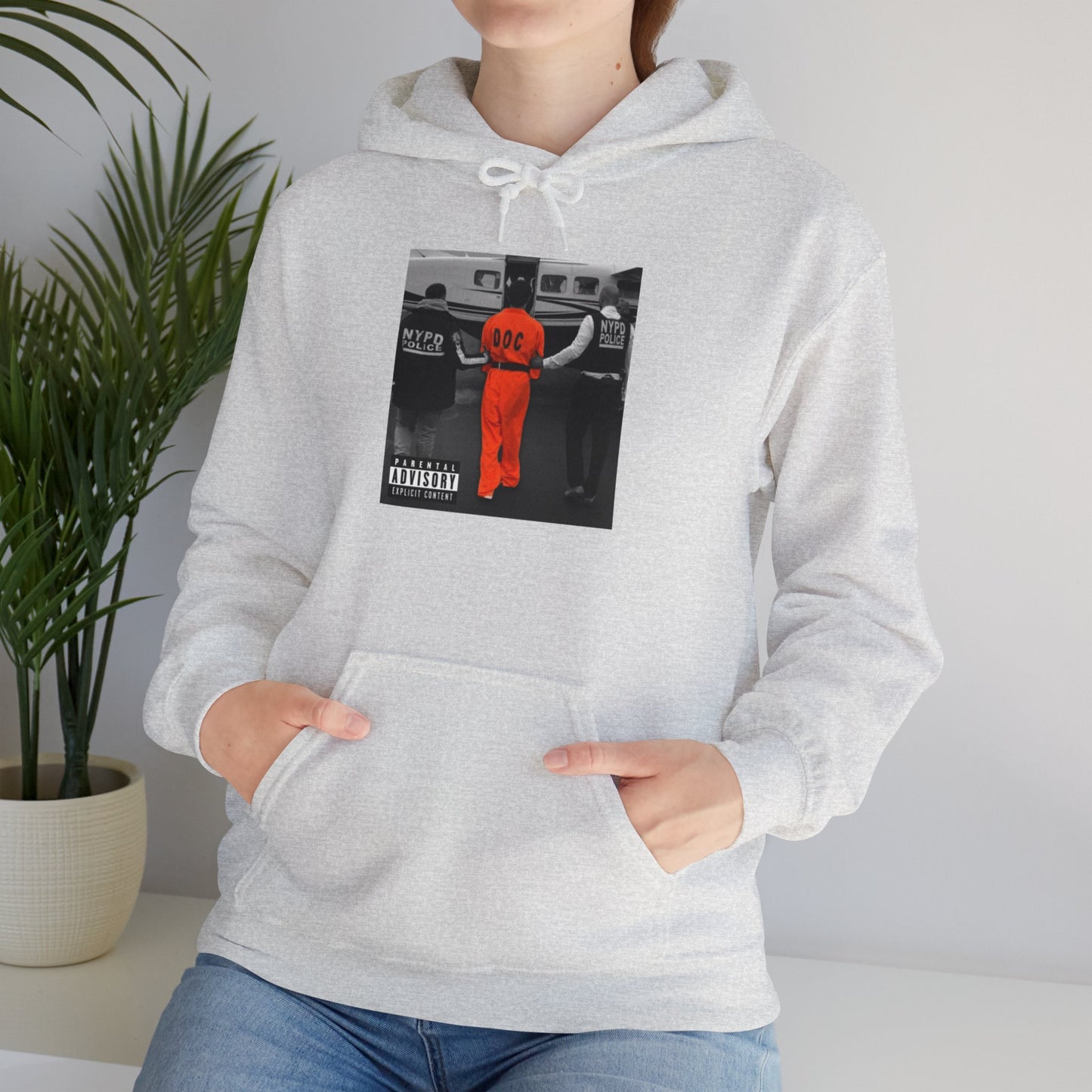 Luigi Mangione Album Cover Perp Walk Unisex Hooded Sweatshirt NYPD