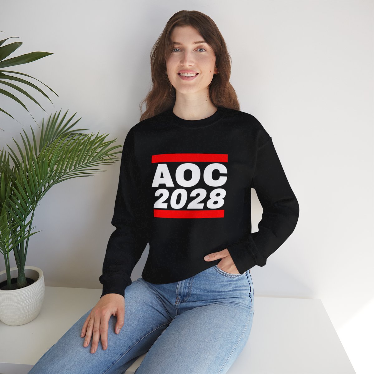 Alexandria Ocasio-Cortez Unisex Crewneck Sweatshirt Political Progressive