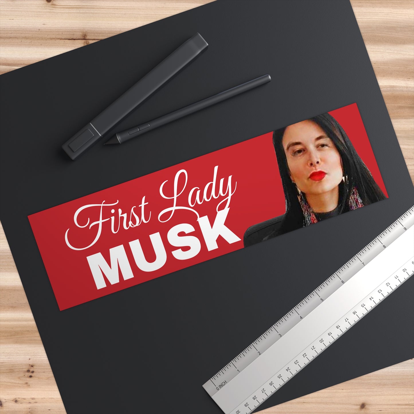 First Lady Elon Musk Bumper Sticker Political Funny