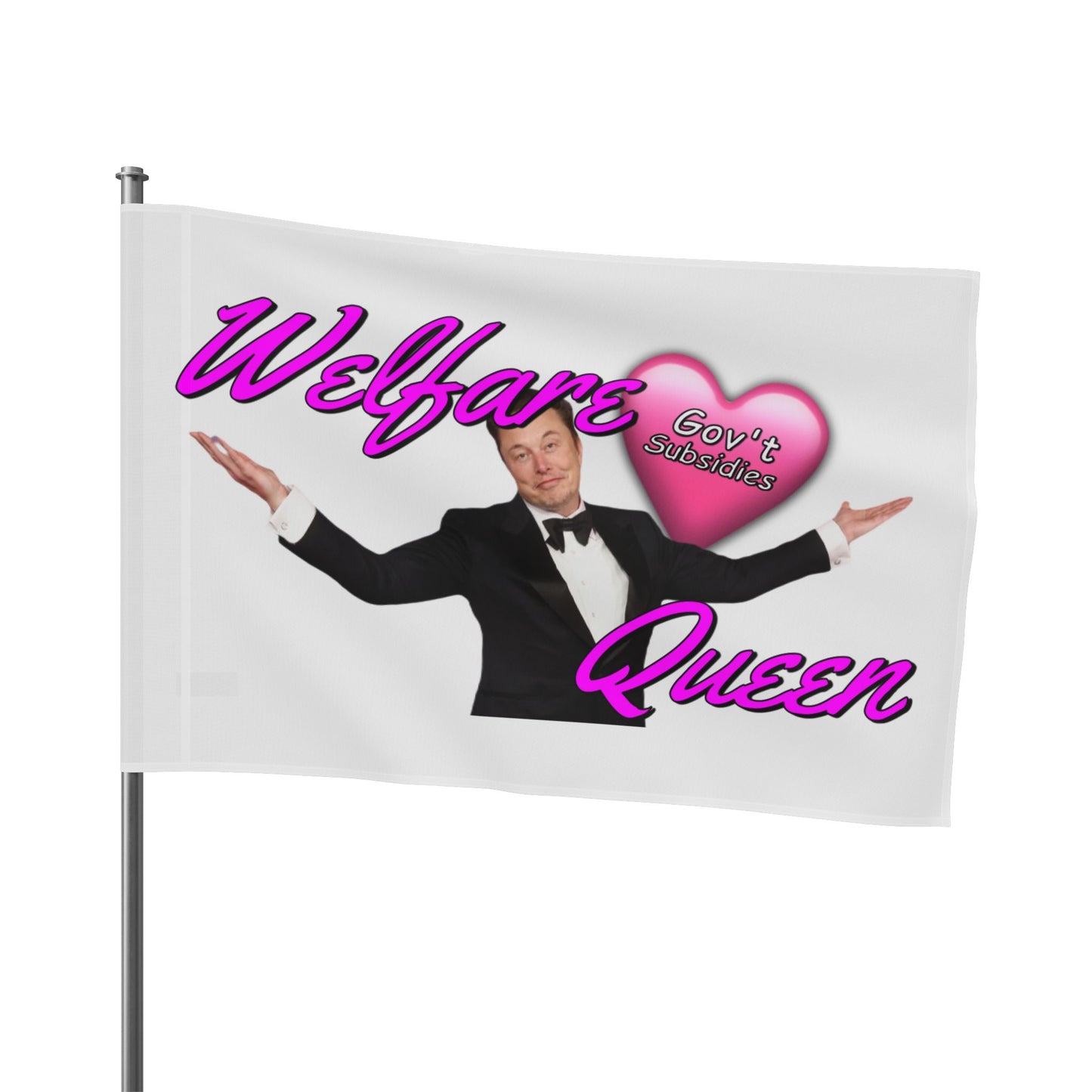 Elon Musk Welfare Queen Flag Tapestry