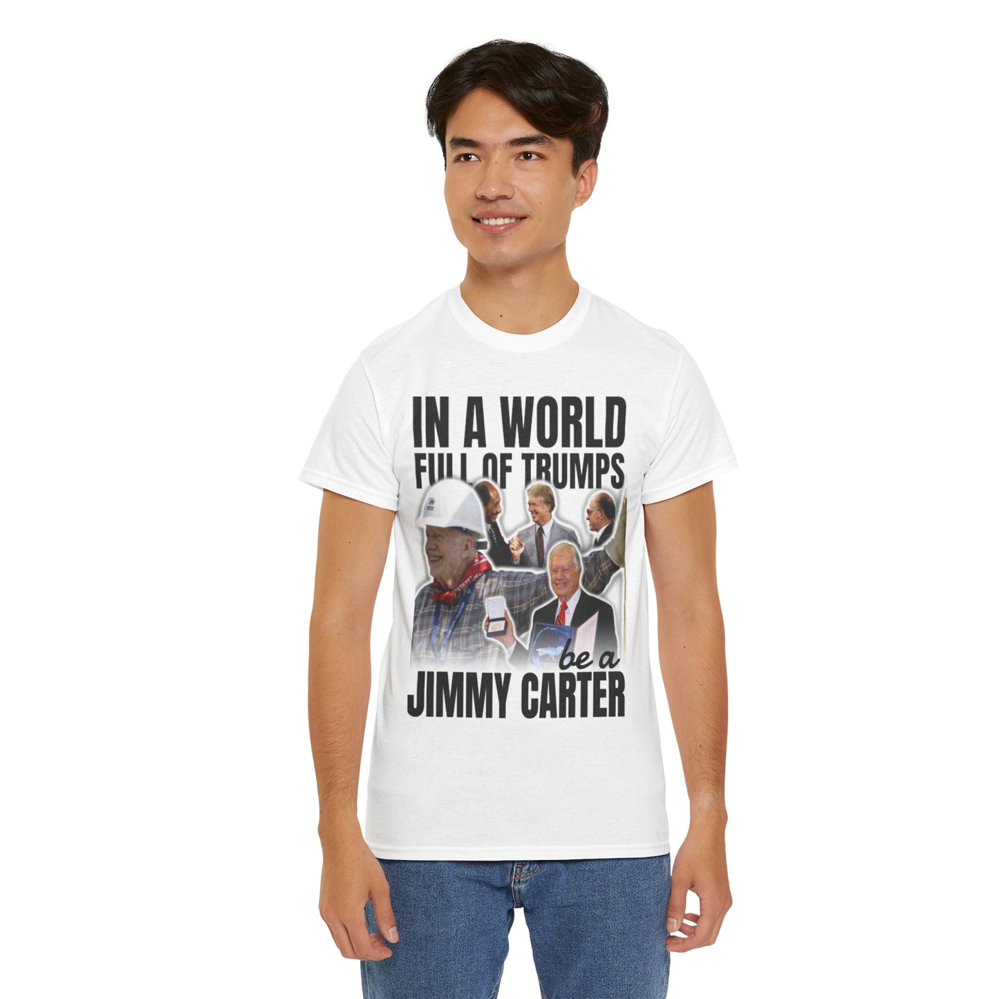 Jimmy Carter Commemorative Political Unisex Heavy Cotton Tee