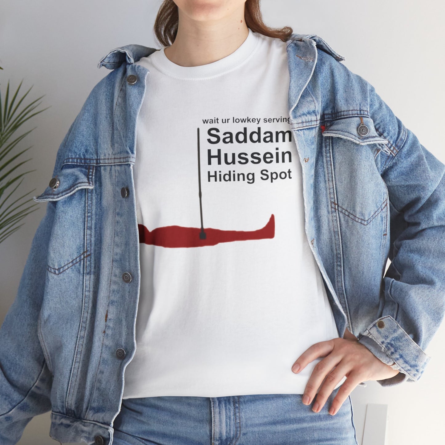 Saddam Hussein Hiding Spot Unisex Cotton Tee