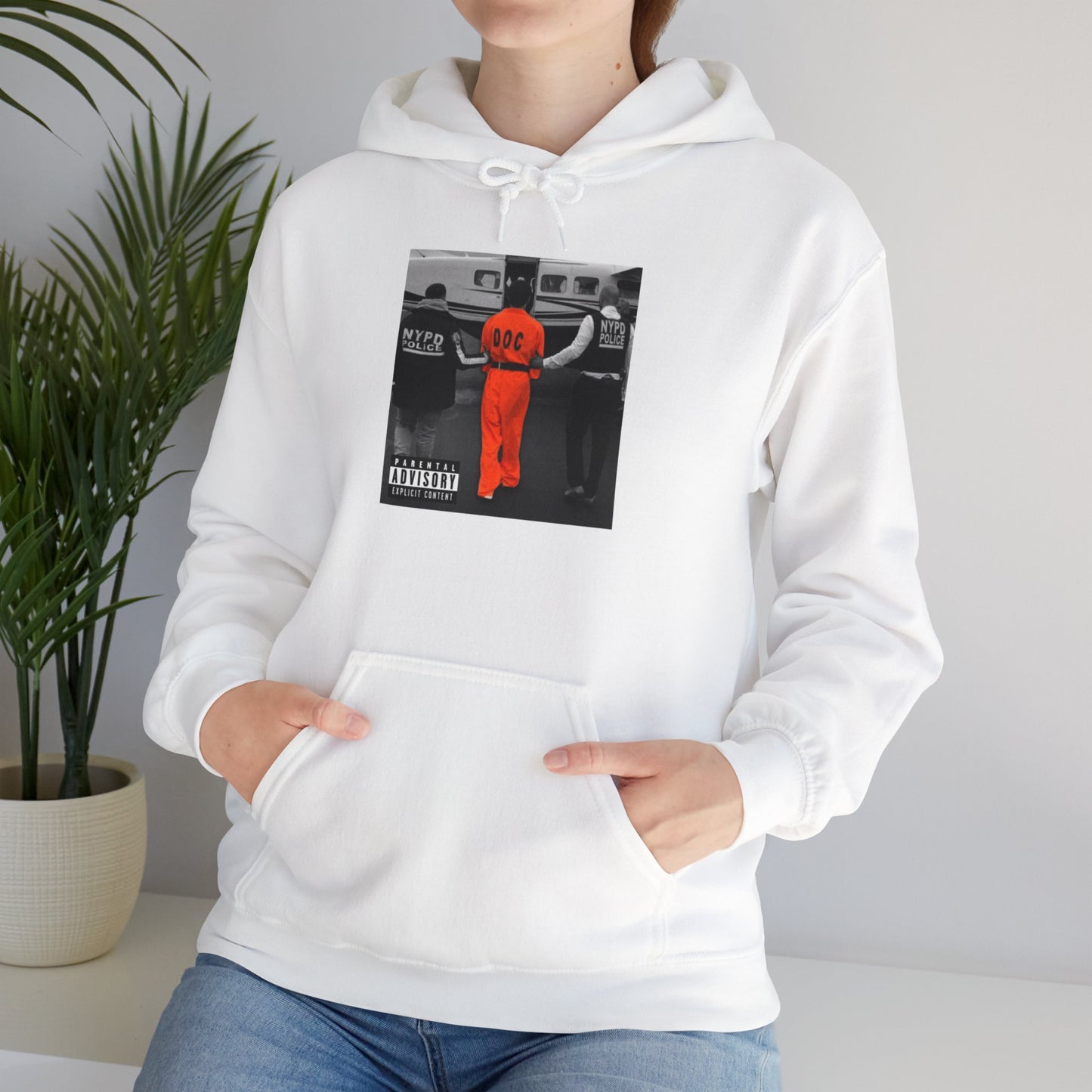 Luigi Mangione Album Cover Perp Walk Unisex Hooded Sweatshirt NYPD