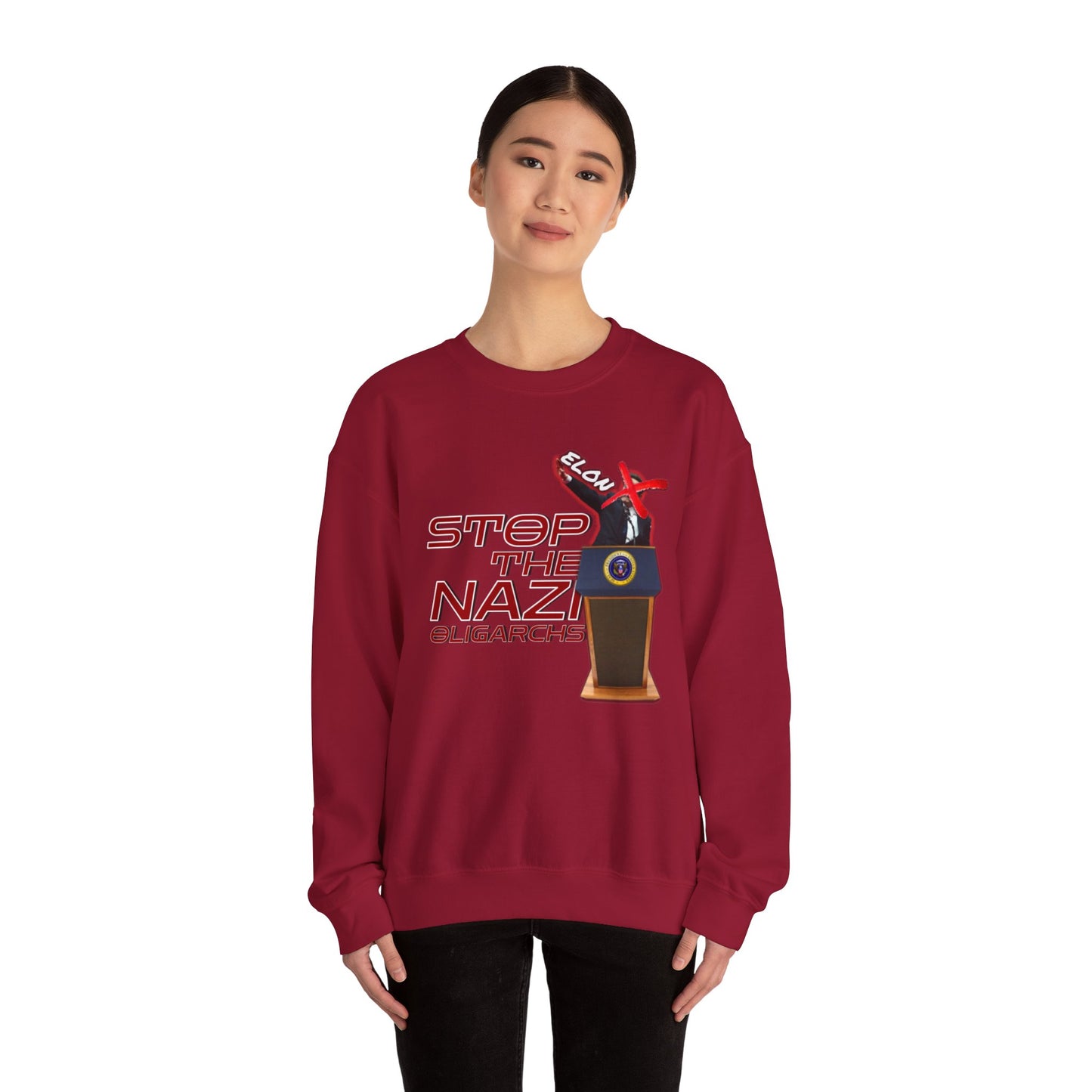 Anti-Nazi Alon Musk Oligarchy Sweatshirt Crewneck