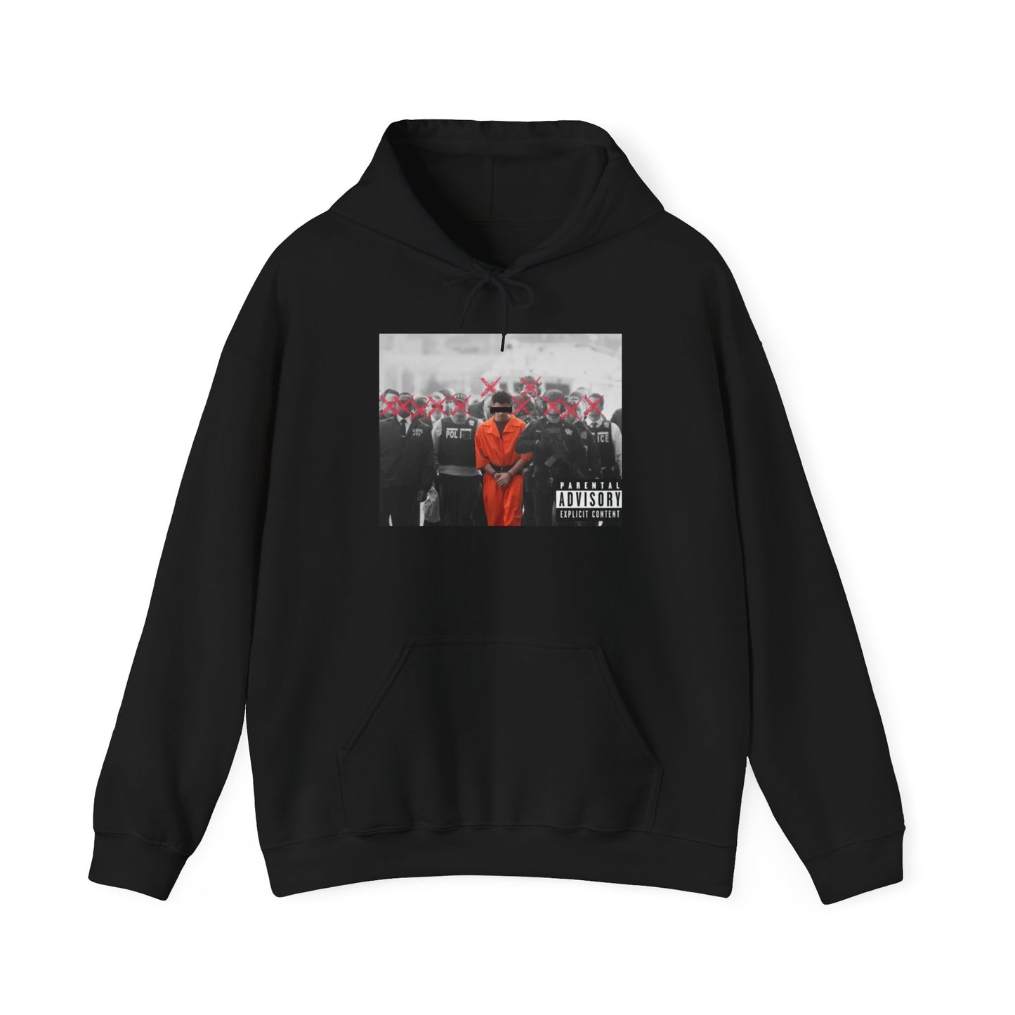 Luigi Mangione Perp Walk Album Cover Unisex Hooded Sweatshirt