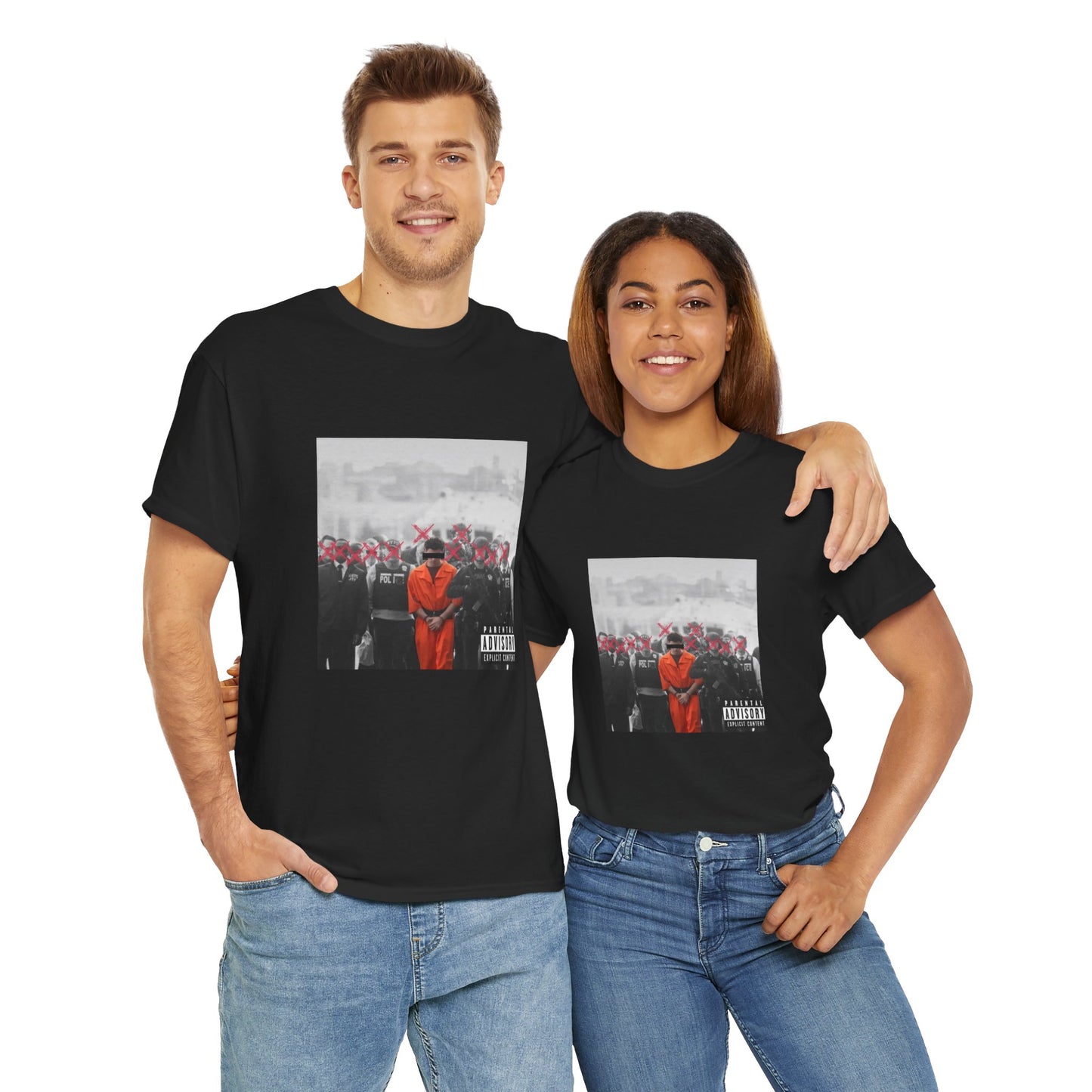 Luigi Mangione Perp Walk Album Cover Unisex Cotton Tee